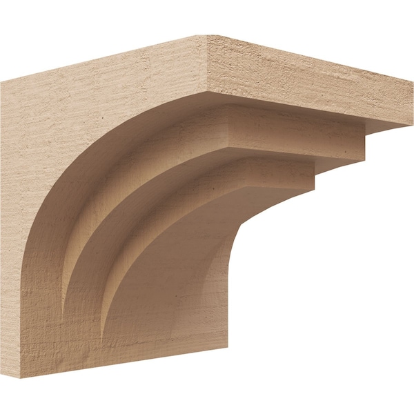 Ekena Millwork 6"W x 6"D x 6"H Wide Rockford Rough Cedar Woodgrain TimberThane Corbel, Primed Tan CORUR06X06X06ROCRCPR - main